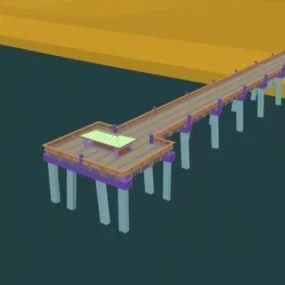 Beach Pier 3d model