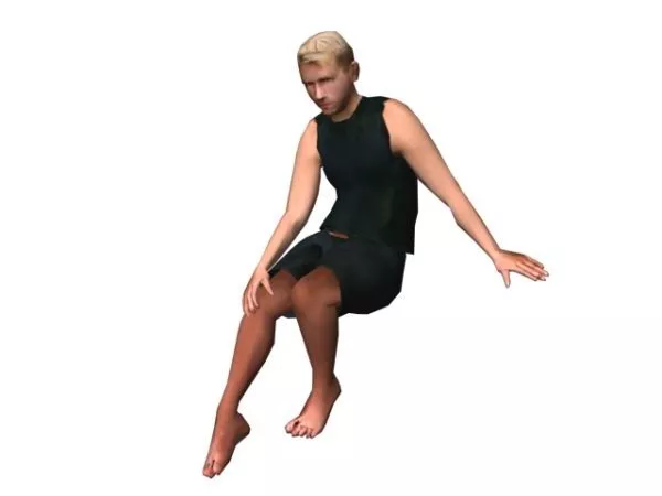 Character Beach Young Man 3d model Character Beach Young Man 3d model