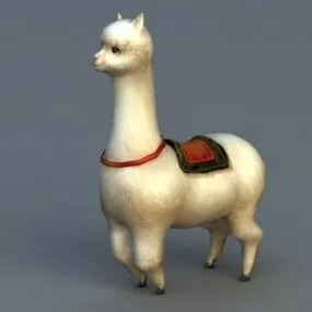 Beautiful Alpaca 3d model