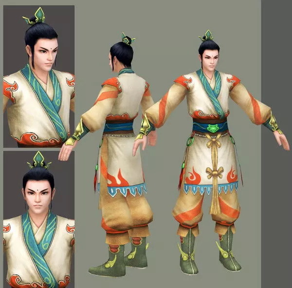 Beautiful Ancient Chinese Man 3d model Beautiful Ancient Chinese Man 3d model