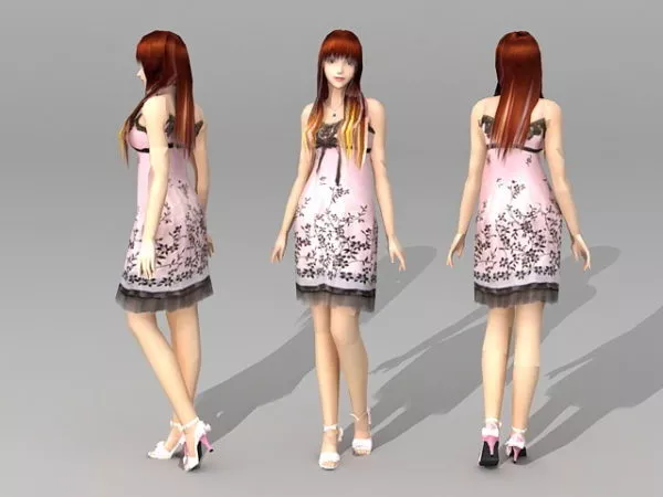 Beautiful Asian Woman 3d model Beautiful Asian Woman 3d model