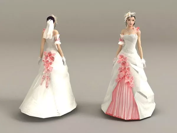 Beautiful Bride Character 3d model Beautiful Bride Character 3d model