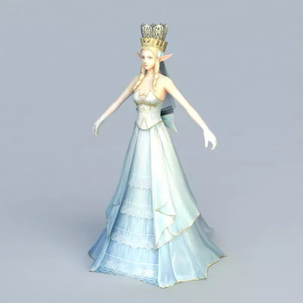 Beautiful Elf Queen 3d model Beautiful Elf Queen 3d model