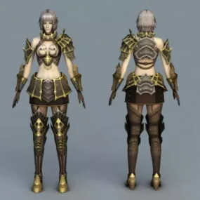 Beautiful Female Mage 3d model