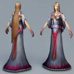 Beautiful Ghost Woman 3d model