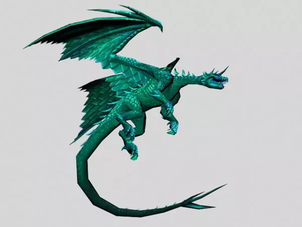 Blue Western Dragon 3d model