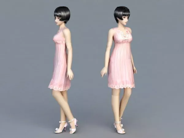 Beautiful Lady 3d model Beautiful Lady 3d model
