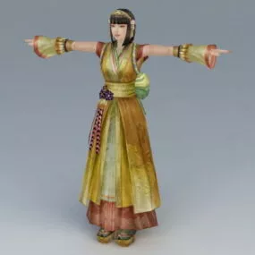 Beautiful Medieval Maiden 3d model