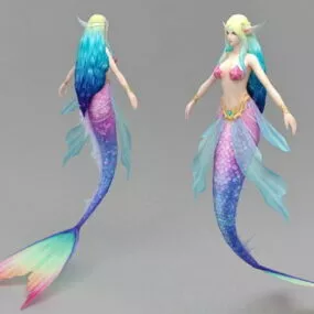 Beautiful Mermaid 3d model