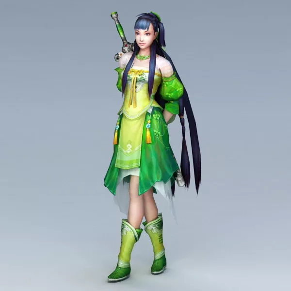 Beautiful Swordswoman Animated & Rigged 3d model Beautiful Swordswoman Animated & Rigged 3d model