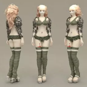 Beautiful Vampire Girl 3d model