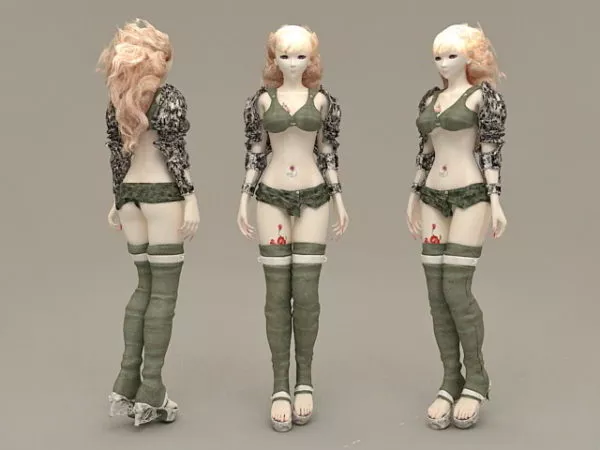 Beautiful Vampire Girl 3d model Beautiful Vampire Girl 3d model