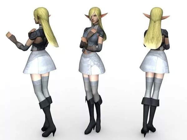 Beautiful Elf Girl 3d model Beautiful Elf Girl 3d model