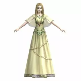 Vintage Character Beautiful Fantasy Queen 3d model