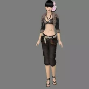 Beautiful Fashion Girl 3d model