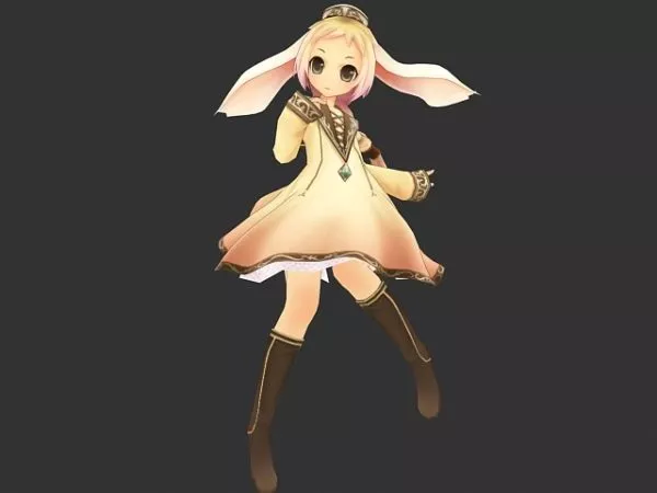 Beautiful Bunny Girl Character 3d model