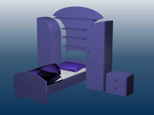 Bed Furniture Sets 3d model Bed Furniture Sets 3d model