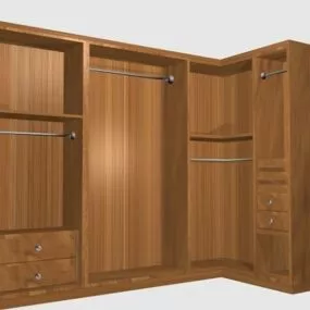 Bedroom Corner Closet 3d model