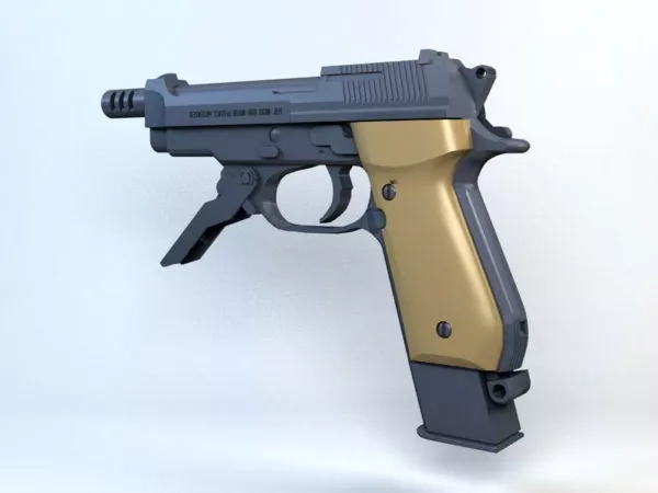Scifi Gaming Handgun 3d model