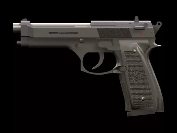 Beretta M92f Pistol Free 3d Model - .Max, .Vray - Open3dModel