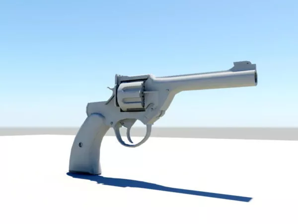 Old Vintage Revolver 3d model