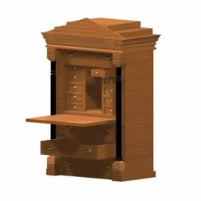 Biedermeier Bureau 3d model