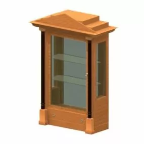 Biedermeier Display Cabinet 3d model