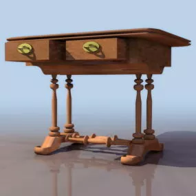 Biedermeier Style Table 3d model