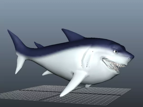 Big Fat Shark Character 3d model Big Fat Shark Character 3d model