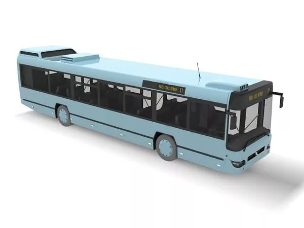 Big Blue Bus 3d model Big Blue Bus 3d model