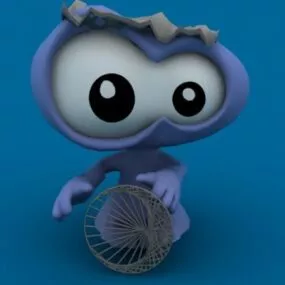 Big Eyed Monster Character 3d model