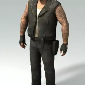Biker Francis – Left 4 Dead Character 3d model