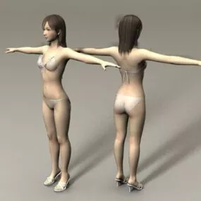 Bikini Asian Girl 3d model