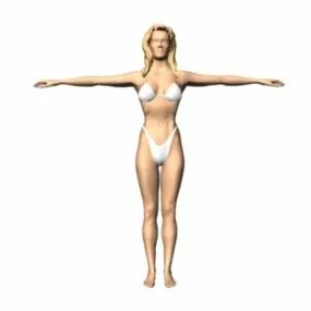 Bikini Blonde Character 3d model