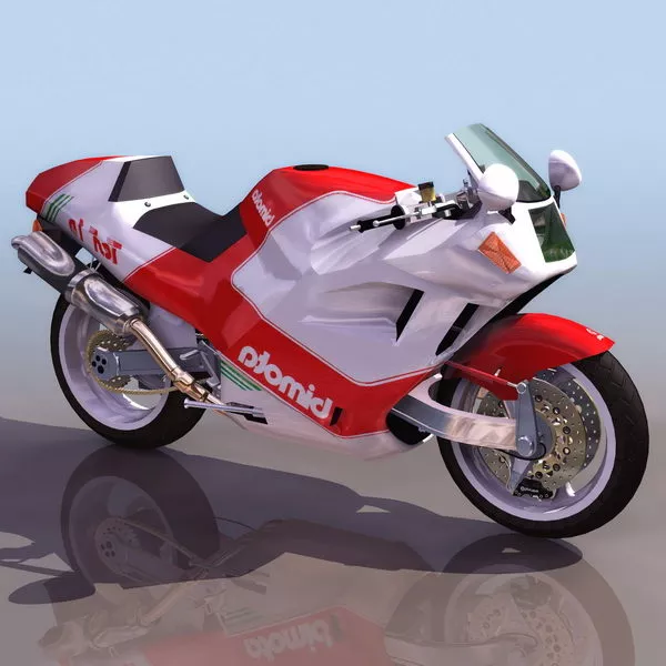 Scifi Motorcycle Five Wheeler 3d model