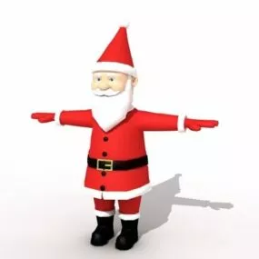 Biped Santa Claus Character 3d model