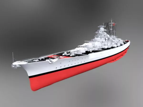 Military Frigate Warship 3d model