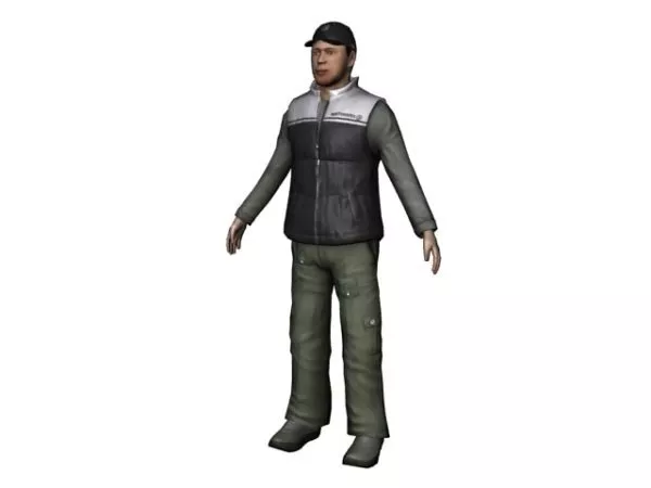 Character Black American Man Standing 3d model Character Black American Man Standing 3d model