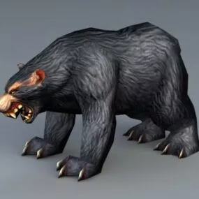 Black Bear Low Poly 3d model
