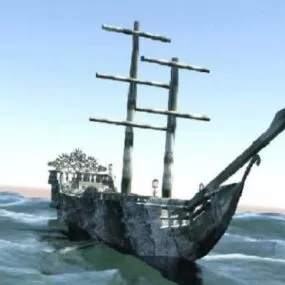 Black Pearl Pirate Ship 3d model