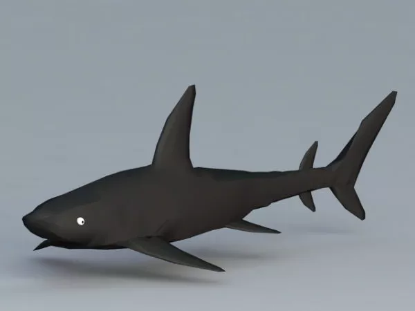 Great White Shark Lowpoly 3d model