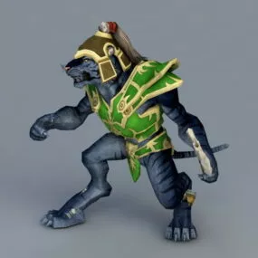 Black Tiger Warrior 3d model
