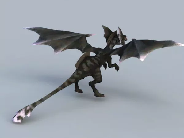 Black Tiny Dragon 3d model Black Tiny Dragon 3d model
