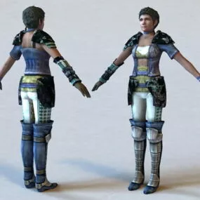 Black Woman Warrior 3d model