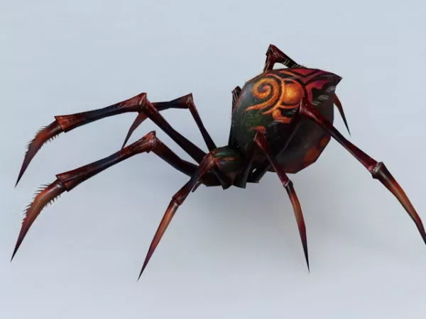 Black And Red Spider 3d model Black And Red Spider 3d model