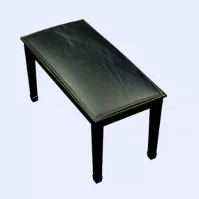 Black Bench Stool 3d model