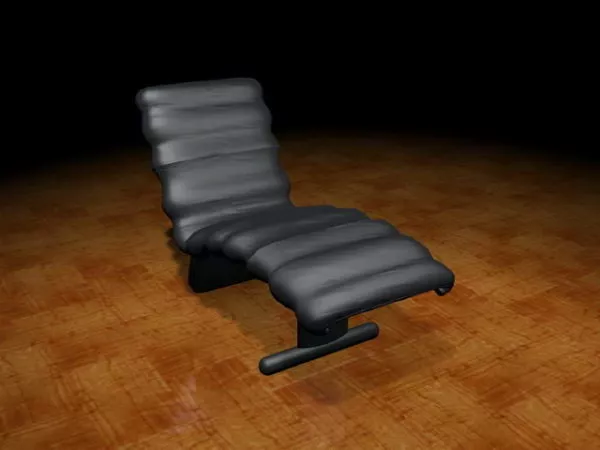 Black Chaise Lounge 3d model Black Chaise Lounge 3d model
