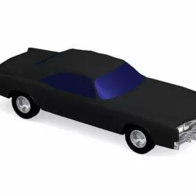 Black Classic Car 3d model