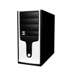 Black Computer Tower 3d model