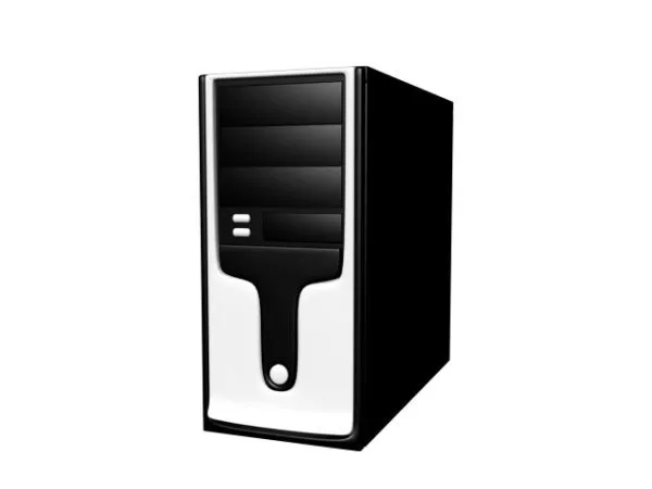 Pc Computer Chrome Case 3d model